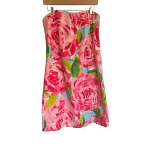 New Lilly Pulitzer Keetan Dress sz 10 Hotty Pink First Impression Print Dress